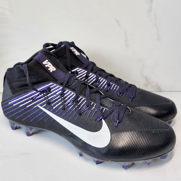 NIKE Vapor VPR Untouchable Men's Football Cleats Black Purple - Picture 2 of 9